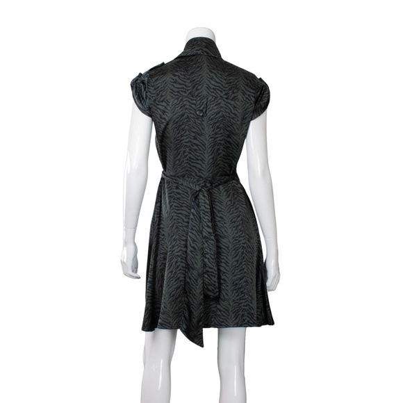 Bionic Green Zebra Print Wrap Dress, size 8 - Picture 2 of 2